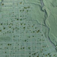 Second close-up of the map of North Shore, Minnesota print showing more streets and buildings