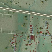 Second close-up of the map of North Spearfish, South Dakota print showing more streets and buildings