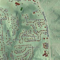 Second close-up of the map of North Star, Delaware print showing more streets and buildings