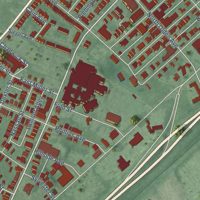 Second close-up of the map of North Trenton, New Jersey print showing more streets and buildings