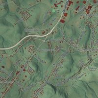 Second close-up of the map of North Union, Fayette County, Pennsylvania print showing more streets and buildings