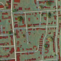 Second close-up of the map of North Valley, New York print showing more streets and buildings