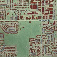 Second close-up of the map of Northbrook, Illinois print showing more streets and buildings