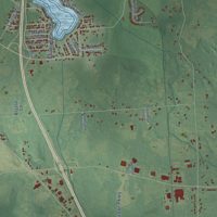 Second close-up of the map of Northfield, Michigan print showing more streets and buildings