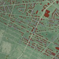 Second close-up of the map of Northfield, New Jersey print showing more streets and buildings