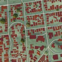 Second close-up of the map of Northside, California print showing more streets and buildings