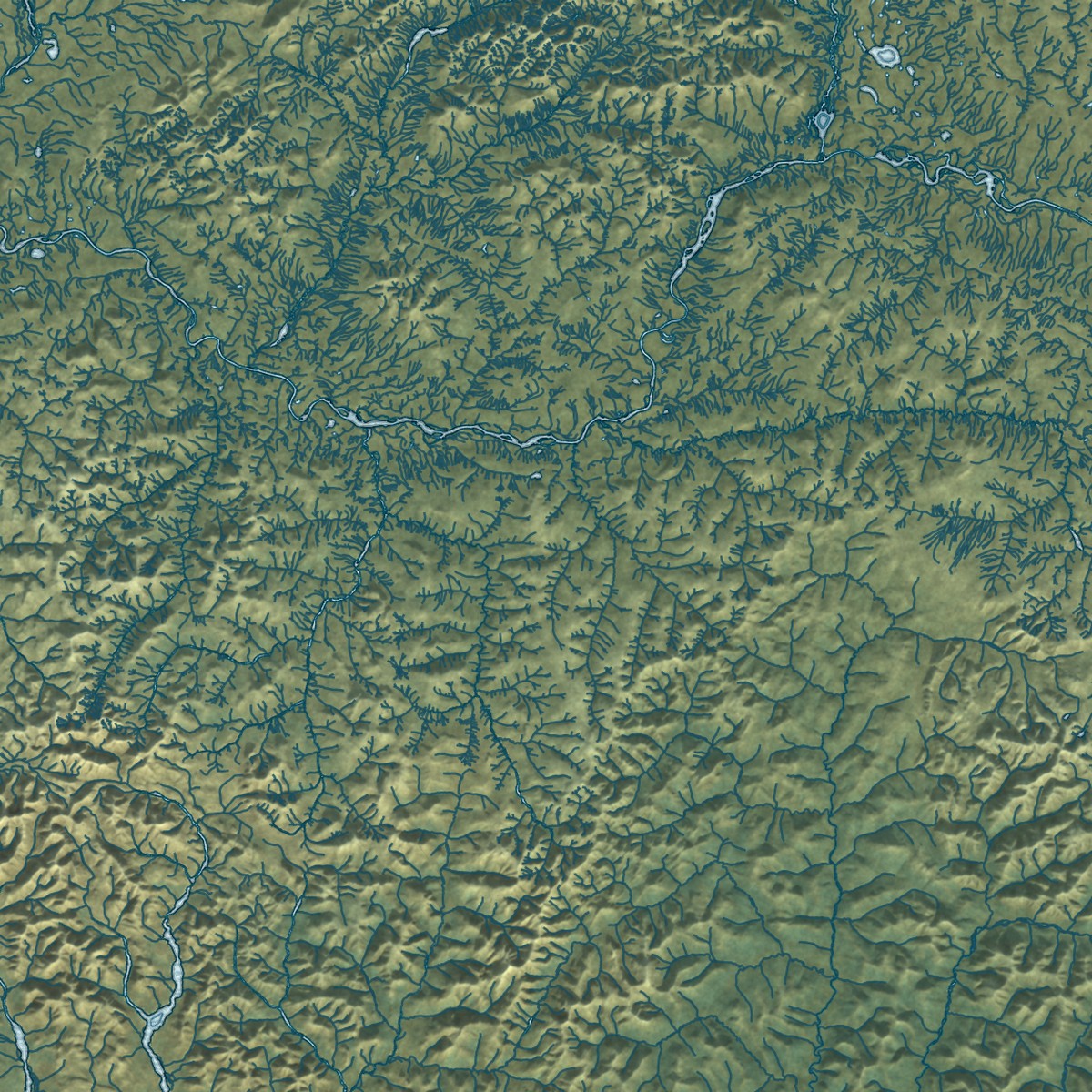 Second close-up of the map of Northwest Arctic, Alaska print showing more streets and buildings