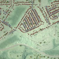 Second close-up of the map of Northwest Harborcreek, Pennsylvania print showing more streets and buildings