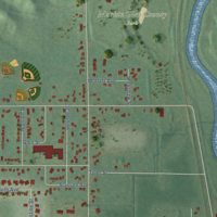 Second close-up of the map of Northwood, Michigan print showing more streets and buildings
