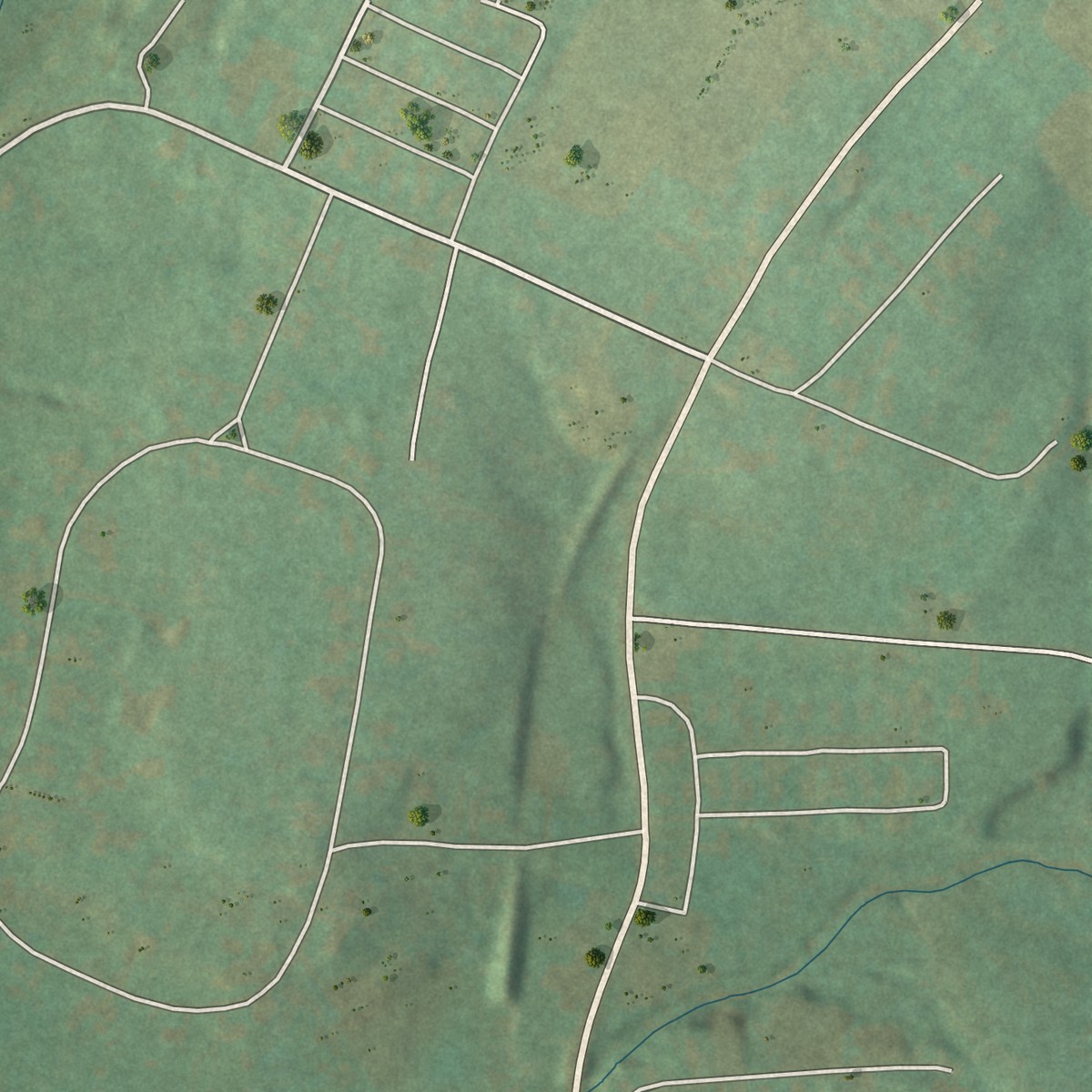Second close-up of the map of Norvelt, Pennsylvania print showing more streets and buildings