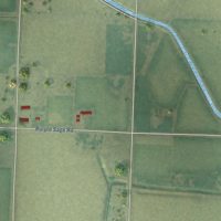 Second close-up of the map of Notus, Idaho print showing more streets and buildings