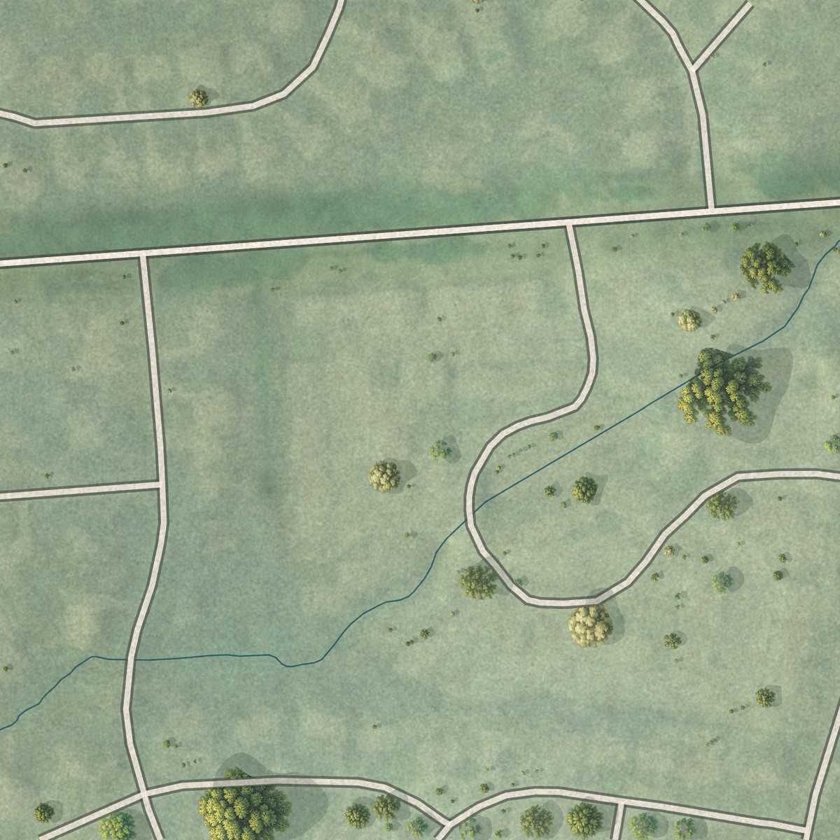 Second close-up of the map of Novi, Oakland County, Michigan print showing more streets and buildings