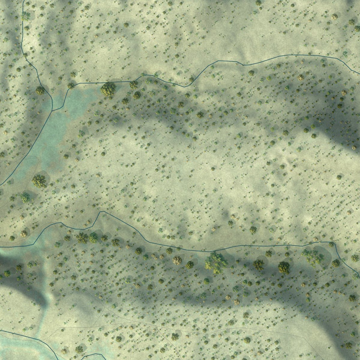 Second close-up of the map of Nucla, Colorado print showing more streets and buildings