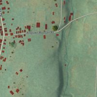 Second close-up of the map of Numidia, Pennsylvania print showing more streets and buildings