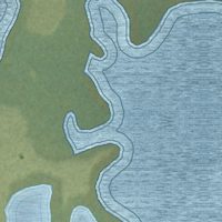 Second close-up of the map of Nunapitchuk, Alaska print showing more streets and buildings