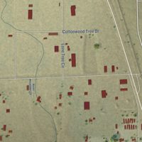 Second close-up of the map of Nunn, Colorado print showing more streets and buildings