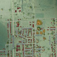 Second close-up of the map of O'Neill, Nebraska print showing more streets and buildings