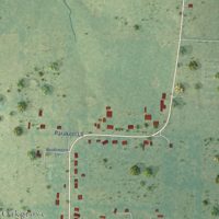Second close-up of the map of Oak Grove, Arkansas print showing more streets and buildings