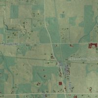 Second close-up of the map of Oak Grove, Dodge County, Wisconsin print showing more streets and buildings