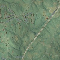 Second close-up of the map of Oakdale, South Carolina print showing more streets and buildings