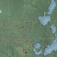 Second close-up of the map of Oakfield, Michigan print showing more streets and buildings