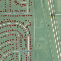 Second close-up of the map of Oaklawn-Sunview, Kansas print showing more streets and buildings
