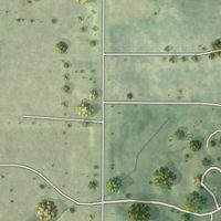 Second close-up of the map of Oakwood, Missouri print showing more streets and buildings