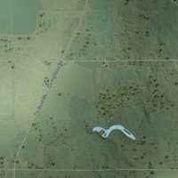Second close-up of the map of Oasis, Wisconsin print showing more streets and buildings