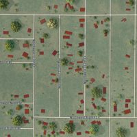 Second close-up of the map of Ocala Estates, Florida print showing more streets and buildings