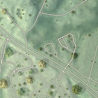 Second close-up of the map of Occoquan, Virginia print showing more streets and buildings