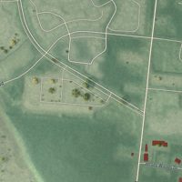 Second close-up of the map of Oceanville, New Jersey print showing more streets and buildings