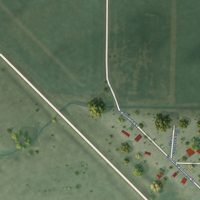Second close-up of the map of Oconto, Nebraska print showing more streets and buildings