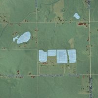 Second close-up of the map of Odessa, Michigan print showing more streets and buildings