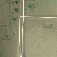 Second close-up of the map of Oelrichs, South Dakota print showing more streets and buildings