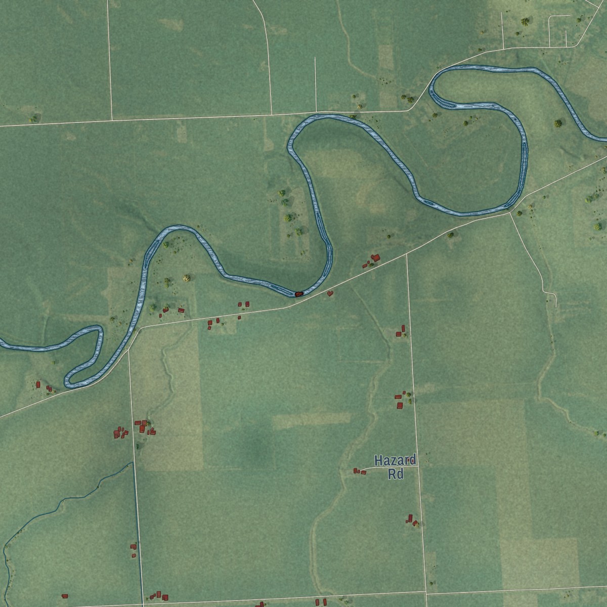 Second close-up of the map of Ogden, Michigan print showing more streets and buildings