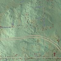 Second close-up of the map of Ogemaw, Michigan print showing more streets and buildings