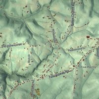 Second close-up of the map of Ohioville, Pennsylvania print showing more streets and buildings