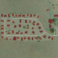 Second close-up of the map of Ojo Amarillo, New Mexico print showing more streets and buildings