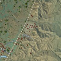 Second close-up of the map of Ojo Caliente, New Mexico print showing more streets and buildings