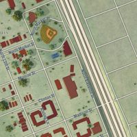 Second close-up of the map of Old North St. Louis, Missouri print showing more streets and buildings