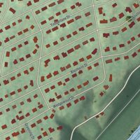 Second close-up of the map of Old Orchard, Pennsylvania print showing more streets and buildings