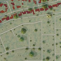 Second close-up of the map of Olde Stockdale, California print showing more streets and buildings
