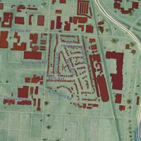 Second close-up of the map of Olentangy West, Ohio print showing more streets and buildings