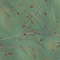 Second close-up of the map of Oley, Pennsylvania print showing more streets and buildings