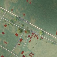 Second close-up of the map of Oliver, Georgia print showing more streets and buildings