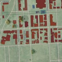 Second close-up of the map of Oliver, Maryland print showing more streets and buildings