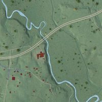Second close-up of the map of Olivet, Tennessee print showing more streets and buildings