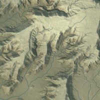 Second close-up of the map of Oljato-Monument Valley, Utah print showing more streets and buildings
