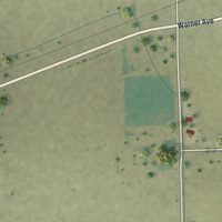 Second close-up of the map of Olney Springs, Colorado print showing more streets and buildings