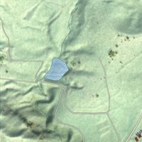 Second close-up of the map of Omao, Hawaii print showing more streets and buildings